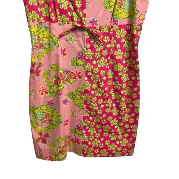 Vintage Lilly Pulitzer White Label Gidget Square Neck Mini Dress Pink Sands 8 - Picture 4 of 7